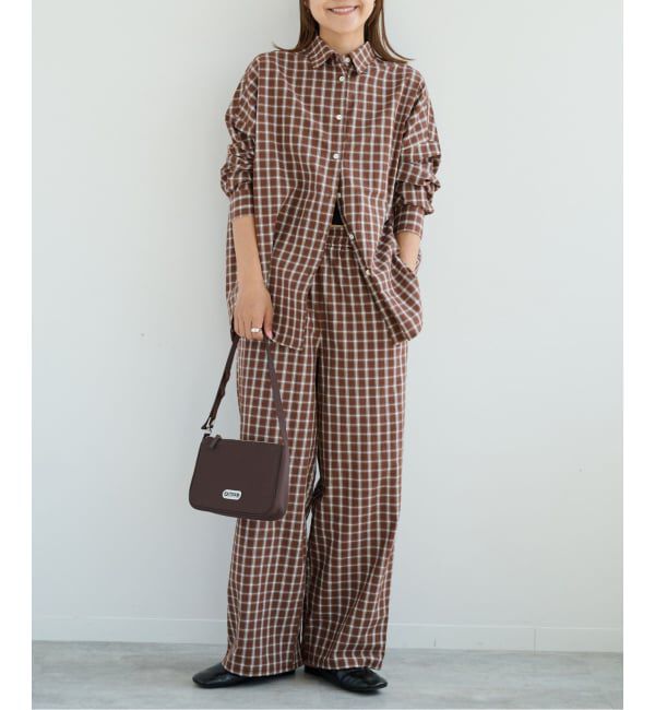 OUTDOOR PRODUCTS Usual Things「チェックイージーパンツ セットアップ対応」|スラックス|