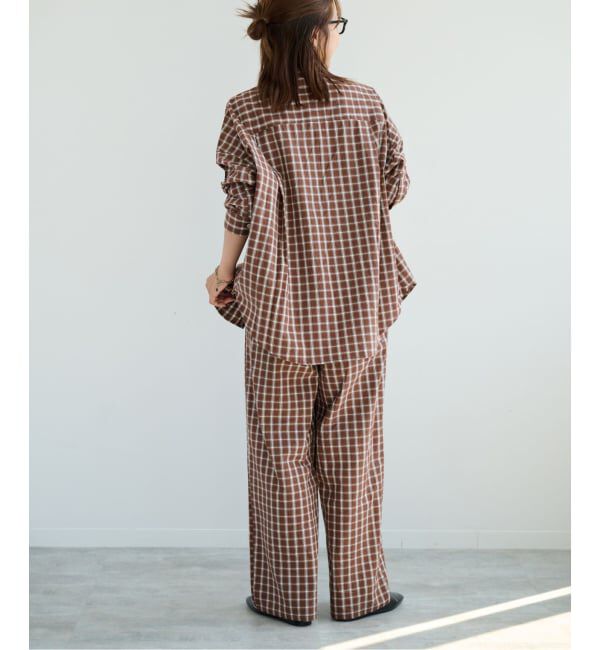 OUTDOOR PRODUCTS Usual Things「チェックイージーパンツ セットアップ対応」|スラックス|