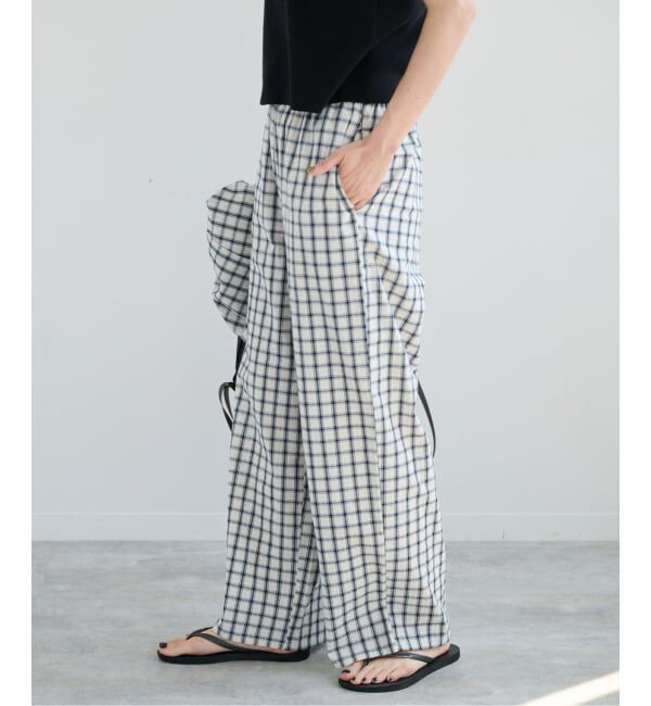 OUTDOOR PRODUCTS Usual Things「チェックイージーパンツ セットアップ対応」|スラックス|