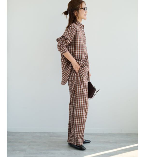 OUTDOOR PRODUCTS Usual Things「チェックイージーパンツ セットアップ対応」|スラックス|