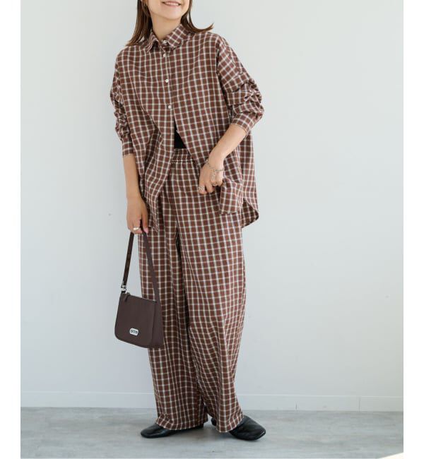 OUTDOOR PRODUCTS Usual Things「チェックイージーパンツ セットアップ対応」|スラックス|