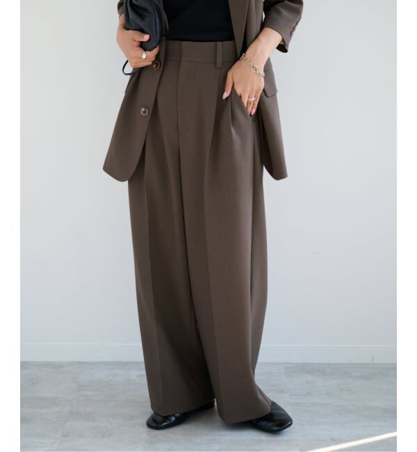 OUTDOOR PRODUCTS Usual Things「ORDINARY タックワイドスラックス セットアップ対応」|スラックス|