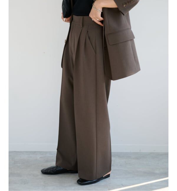OUTDOOR PRODUCTS Usual Things「ORDINARY タックワイドスラックス セットアップ対応」|スラックス|