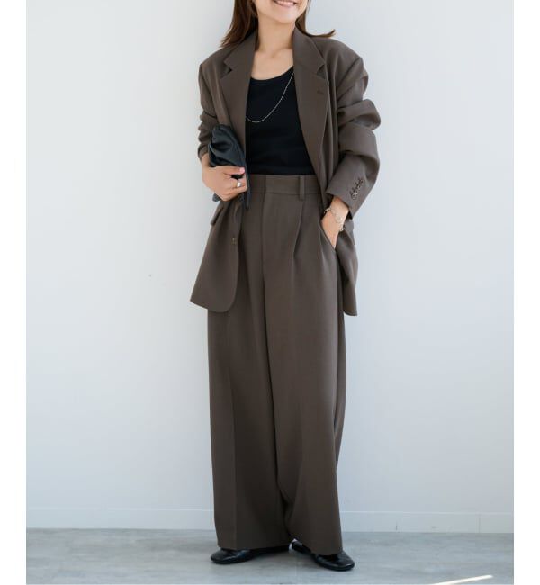 OUTDOOR PRODUCTS Usual Things「ORDINARY タックワイドスラックス セットアップ対応」|スラックス|
