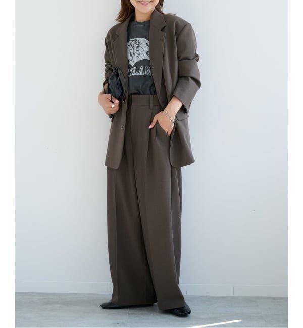 OUTDOOR PRODUCTS Usual Things「ORDINARY タックワイドスラックス セットアップ対応」|スラックス|