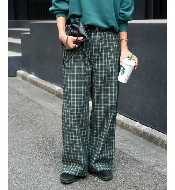 OUTDOOR PRODUCTS Usual Things「COTTON CHECK PAJAMA PT」|スラックス|
