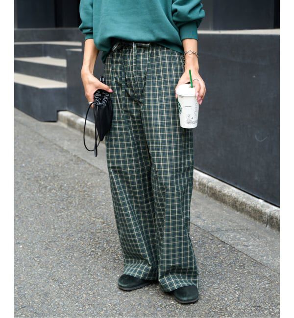 OUTDOOR PRODUCTS Usual Things「COTTON CHECK PAJAMA PT」|スラックス|