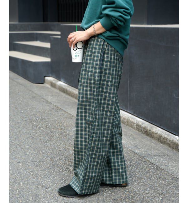 OUTDOOR PRODUCTS Usual Things「COTTON CHECK PAJAMA PT」|スラックス|