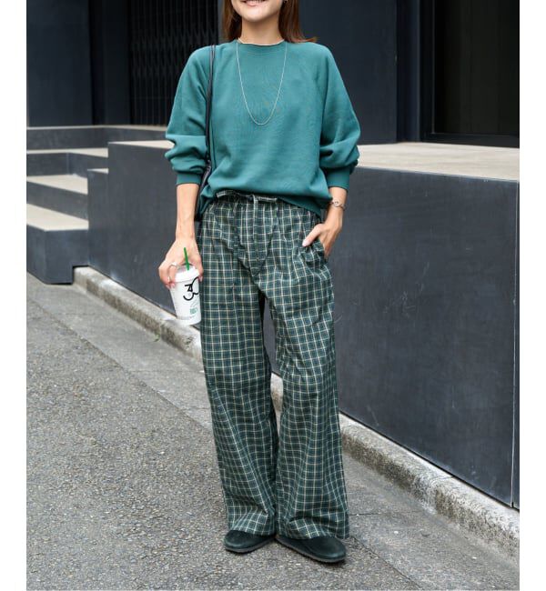OUTDOOR PRODUCTS Usual Things「COTTON CHECK PAJAMA PT」|スラックス|