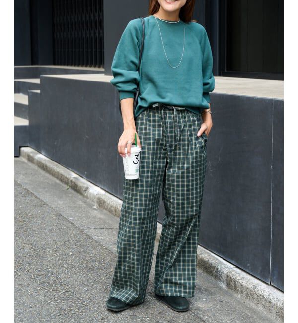 OUTDOOR PRODUCTS Usual Things「COTTON CHECK PAJAMA PT」|スラックス|