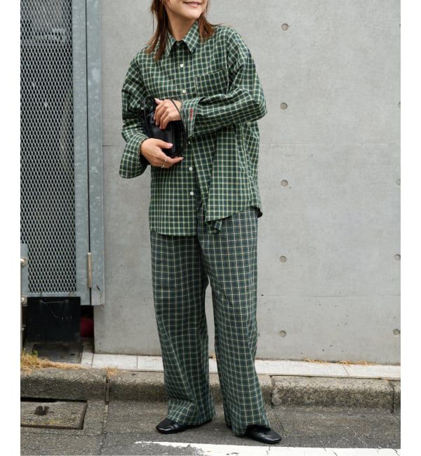OUTDOOR PRODUCTS Usual Things「COTTON CHECK PAJAMA PT」|スラックス|