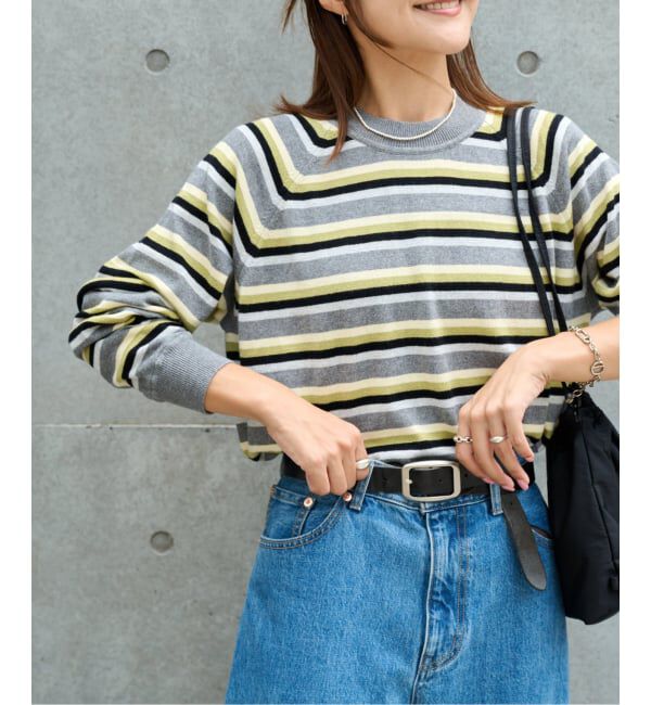 OUTDOOR PRODUCTS Usual Things「コットンカシミヤMIXマルチボーダーニット」|ニット・セーター|