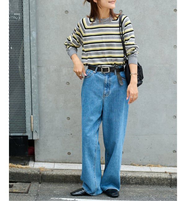 OUTDOOR PRODUCTS Usual Things「コットンカシミヤMIXマルチボーダーニット」|ニット・セーター|