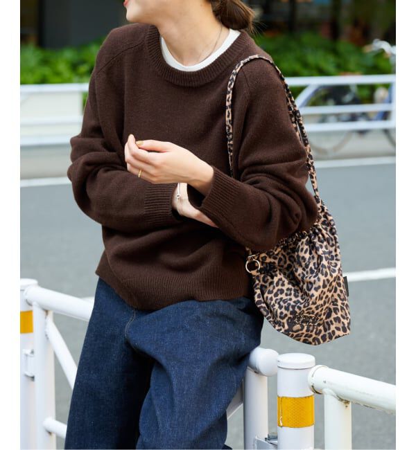 OUTDOOR PRODUCTS Usual Things「≪予約≫WOOL SIGNATURE クルーネックニット」|ニット・セーター|ブラウン