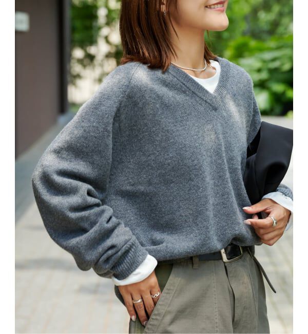OUTDOOR PRODUCTS Usual Things「≪予約≫WOOL SIGNATURE Vネックニット」|ニット・セーター|