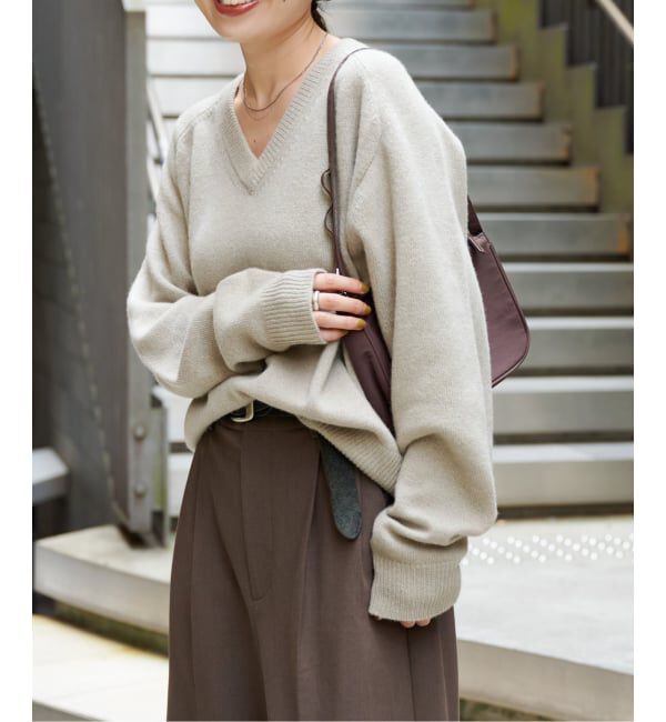 OUTDOOR PRODUCTS Usual Things「≪予約≫WOOL SIGNATURE Vネックニット」|ニット・セーター|