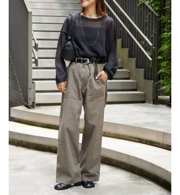 OUTDOOR PRODUCTS Usual Things「ULTハイライズルーズBKSベイカー」|スラックス|