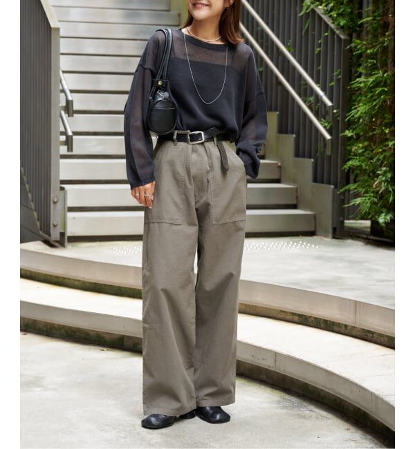 OUTDOOR PRODUCTS Usual Things「ULTハイライズルーズBKSベイカー」|スラックス|