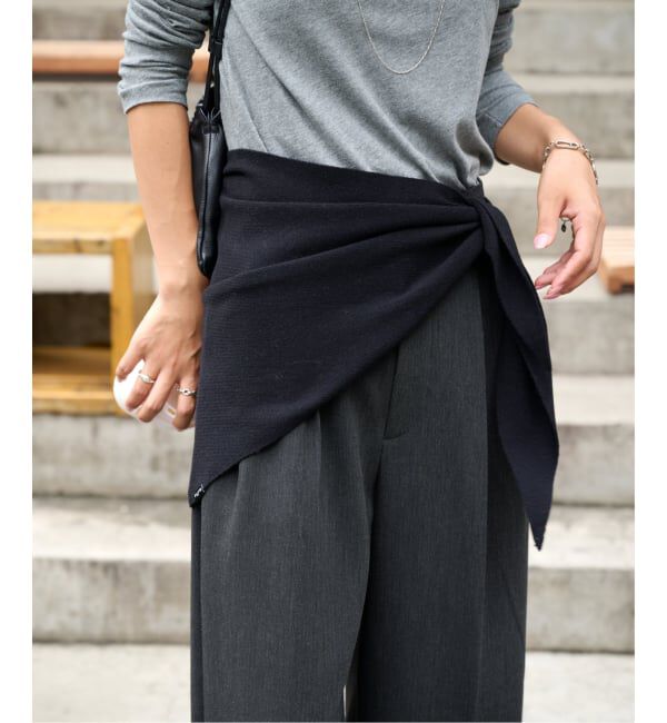 OUTDOOR PRODUCTS Usual Things「コットンカシミヤMIXトライアングルストール」|バンダナ・スカーフ|ブラック