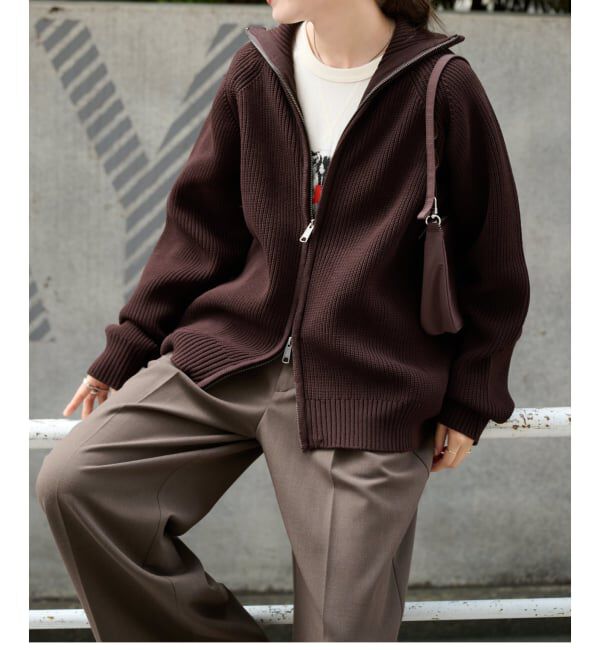 OUTDOOR PRODUCTS Usual Things「LOGAN ex ZIP UP KNIT CARDIGAN」|ニット・セーター|