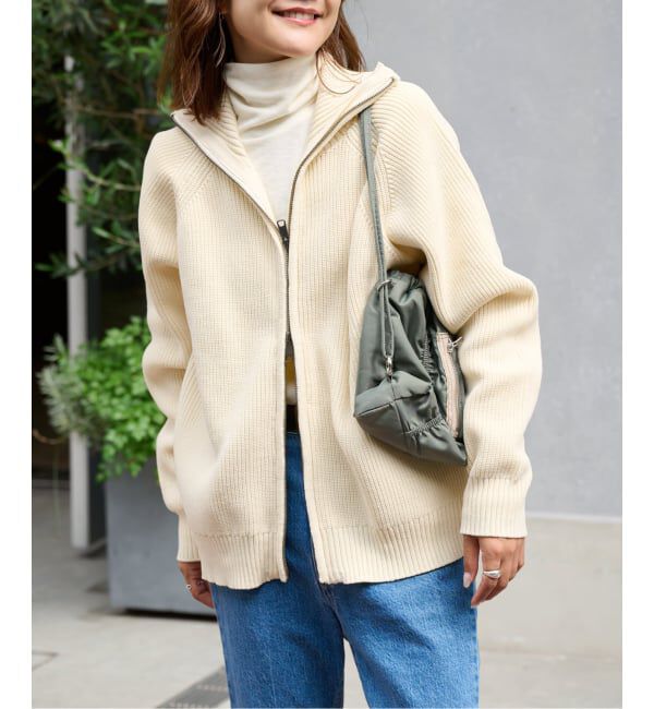 OUTDOOR PRODUCTS Usual Things「LOGAN ex ZIP UP KNIT CARDIGAN」|ニット・セーター|ナチュラル