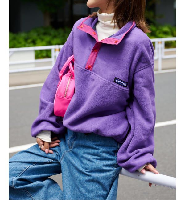 OUTDOOR PRODUCTS Usual Things「≪予約≫追加 フリーススナップブルゾン」|その他|パープル