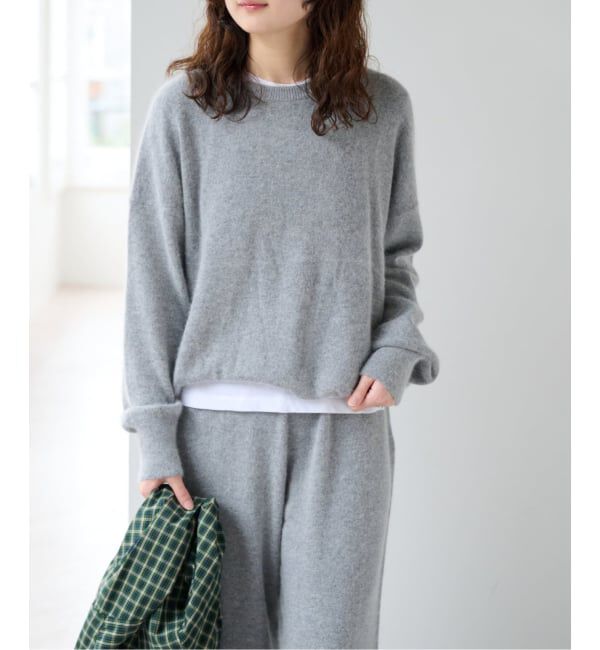 OUTDOOR PRODUCTS Usual Things「≪予約≫クルーネックニット&times;ニットパンツ 2点SET」|ニット・セーター|グレーA
