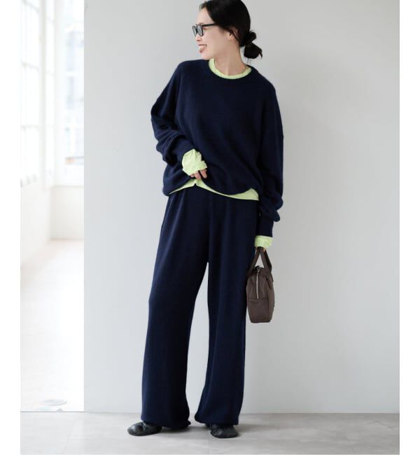 OUTDOOR PRODUCTS Usual Things「≪予約≫クルーネックニット&times;ニットパンツ 2点SET」|ニット・セーター|ネイビー
