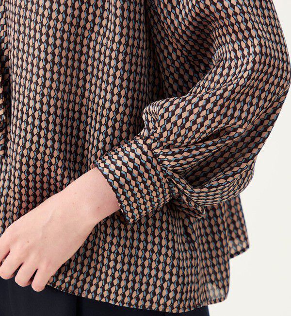 Ballsey「ファンズプリント ボウタイブラウス」|シャツ・ブラウス|