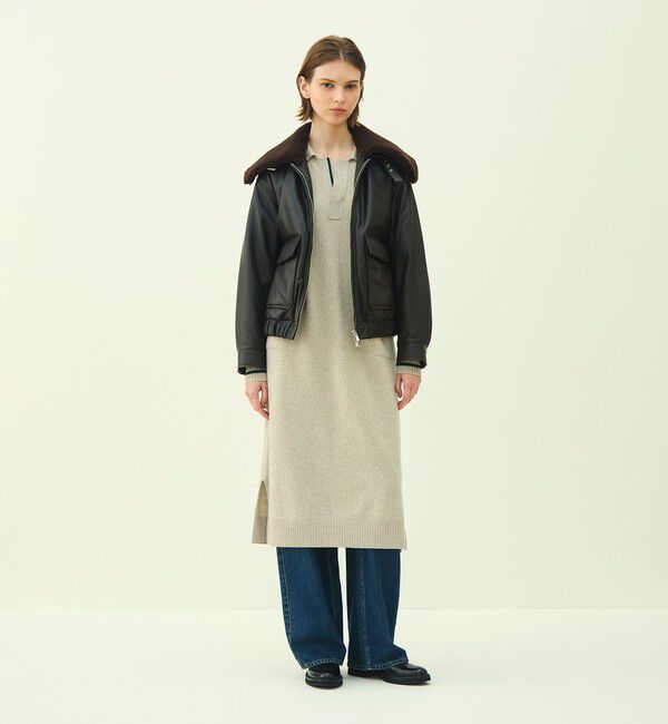MACPHEE「【WEB限定】NZ LAMBS スキッパーワンピース」|ワンピース|