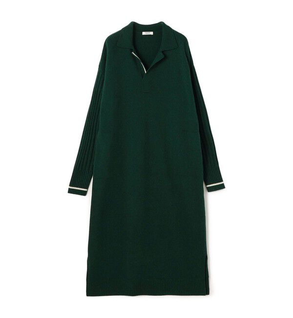 MACPHEE「【WEB限定】NZ LAMBS スキッパーワンピース」|ワンピース|55 グリーン