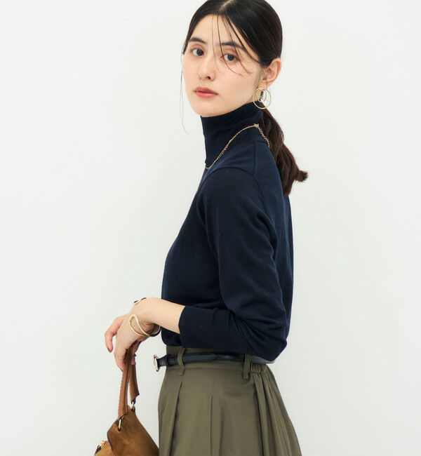 NOLLEY'S sophi「【BECシリーズ】【新色追加】《抗ピリング/手洗い可能》ウール100 18Ｇハイネックプルオーバー」|ニット・セーター|