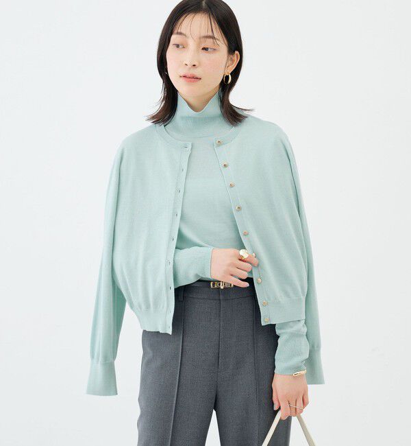 NOLLEY'S sophi「【BECシリーズ】【新色追加】《抗ピリング/手洗い可能》ウール100 18Ｇハイネックプルオーバー」|ニット・セーター|ミントグリーン