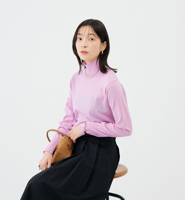 NOLLEY'S sophi「【BECシリーズ】【新色追加】《抗ピリング/手洗い可能》ウール100 18Ｇハイネックプルオーバー」|ニット・セーター|