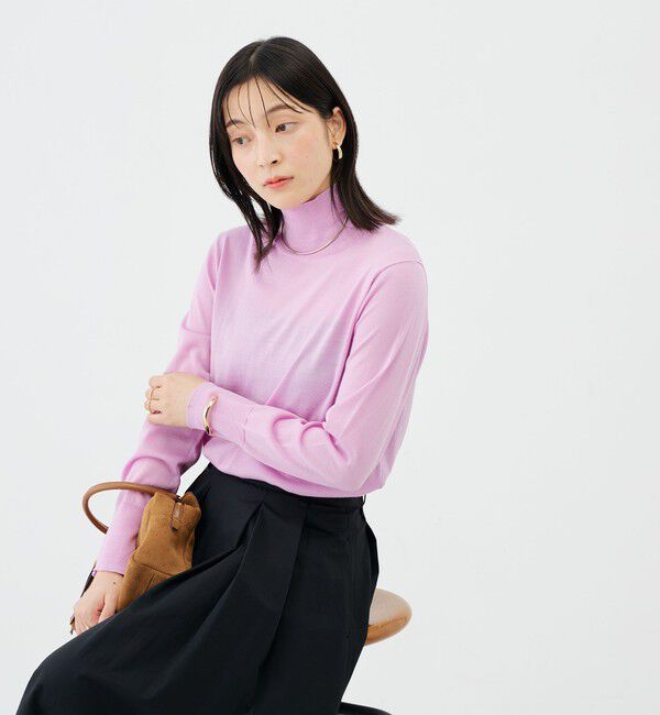 NOLLEY'S sophi「【BECシリーズ】【新色追加】《抗ピリング/手洗い可能》ウール100 18Ｇハイネックプルオーバー」|ニット・セーター|