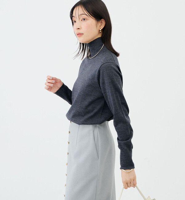 NOLLEY'S sophi「【BECシリーズ】【新色追加】《抗ピリング/手洗い可能》ウール100 18Ｇハイネックプルオーバー」|ニット・セーター|