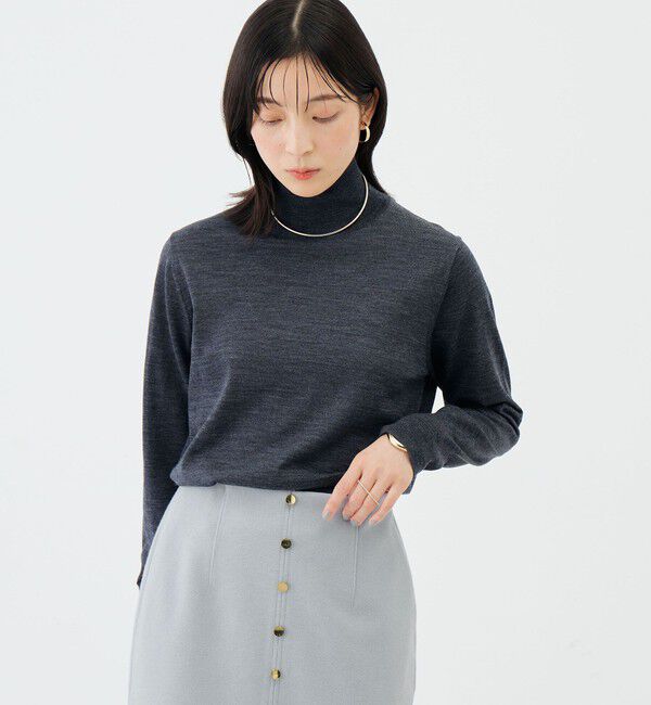 NOLLEY'S sophi「【BECシリーズ】【新色追加】《抗ピリング/手洗い可能》ウール100 18Ｇハイネックプルオーバー」|ニット・セーター|