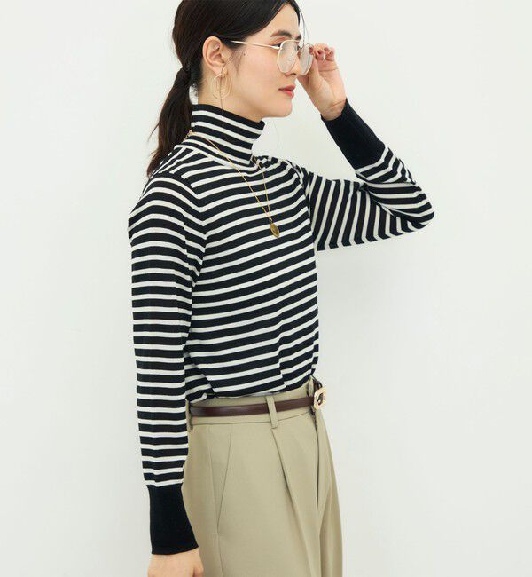 NOLLEY'S sophi「【BECシリーズ】【新色追加】《抗ピリング/手洗い可能》ウール100 18Ｇハイネックプルオーバー」|ニット・セーター|