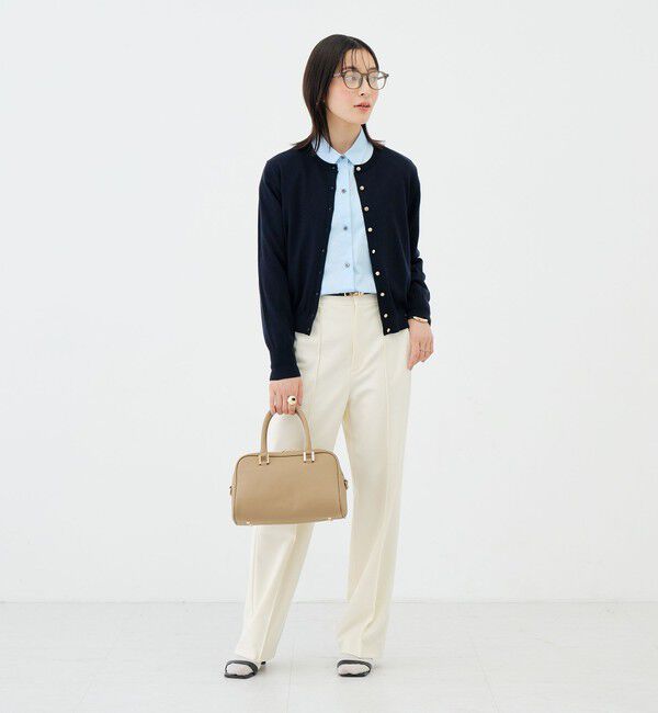 NOLLEY'S sophi「《抗ピンリング/手洗い可能》ウール100クルーネックカーディガン」|カーディガン|