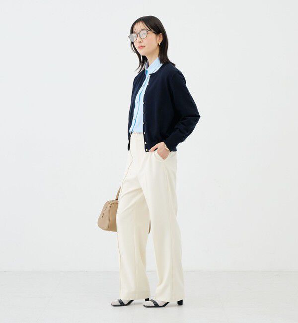 NOLLEY'S sophi「《抗ピンリング/手洗い可能》ウール100クルーネックカーディガン」|カーディガン|