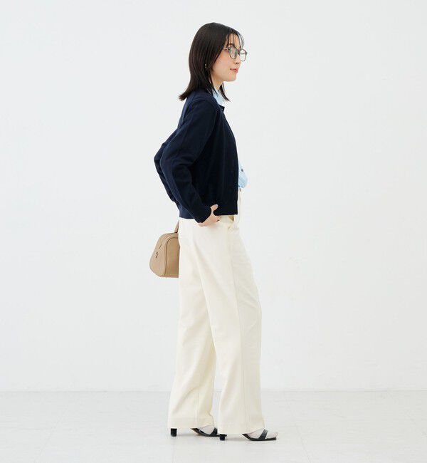 NOLLEY'S sophi「《抗ピンリング/手洗い可能》ウール100クルーネックカーディガン」|カーディガン|