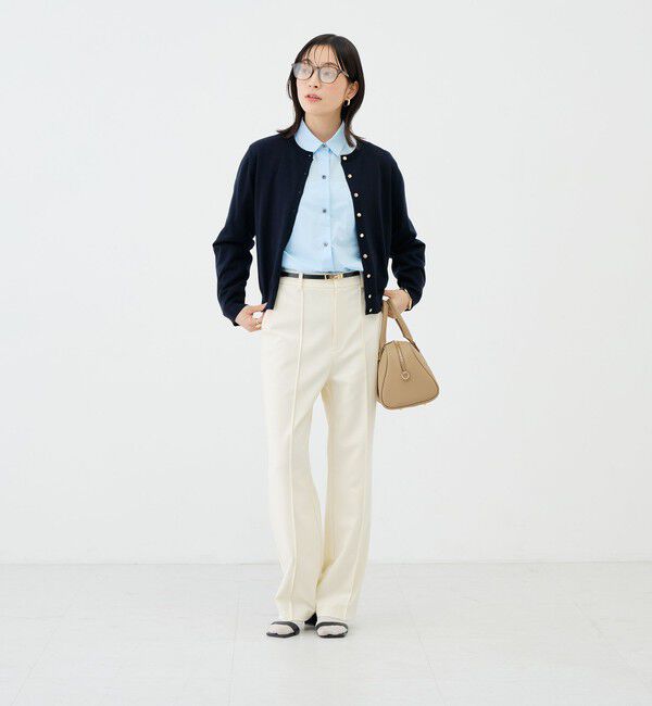 NOLLEY'S sophi「《抗ピンリング/手洗い可能》ウール100クルーネックカーディガン」|カーディガン|