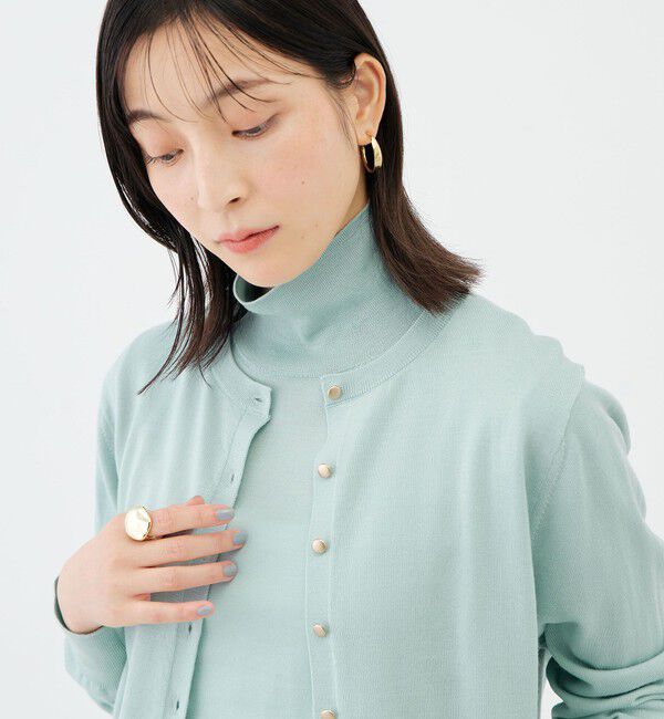 NOLLEY'S sophi「《抗ピンリング/手洗い可能》ウール100クルーネックカーディガン」|カーディガン|