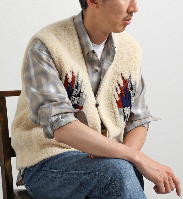 NOLLEY'S goodman「【COOHEM/コーヘン】WOOL CHIMAYO JAQUARD VEST 26AW」|ニット・セーター|