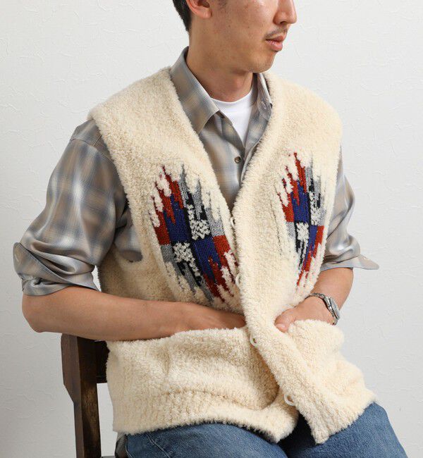 NOLLEY'S goodman「【COOHEM/コーヘン】WOOL CHIMAYO JAQUARD VEST 26AW」|ニット・セーター|