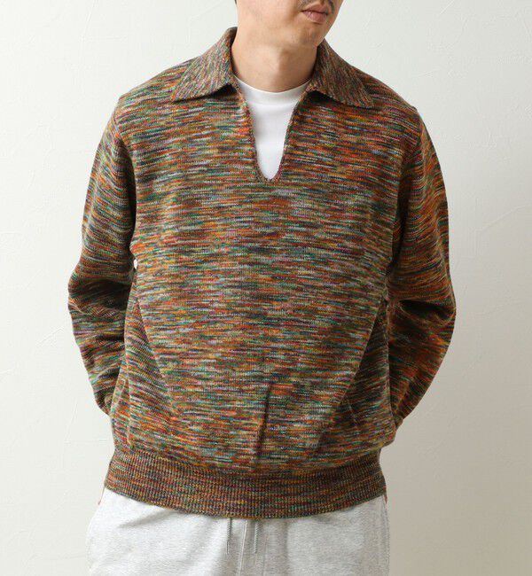 NOLLEY'S goodman「【COOHEM/コーヘン】鬼カスリ ポロ衿スキッパーPO 26AW」|ニット・セーター|