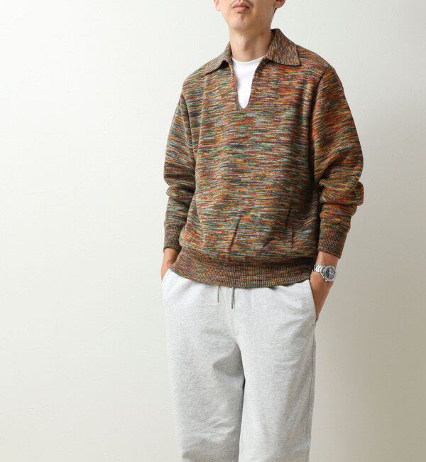 NOLLEY'S goodman「【COOHEM/コーヘン】鬼カスリ ポロ衿スキッパーPO 26AW」|ニット・セーター|