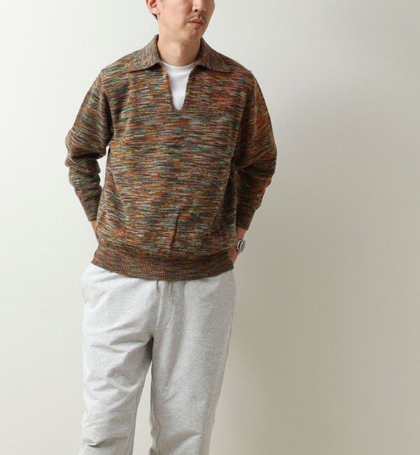NOLLEY'S goodman「【COOHEM/コーヘン】鬼カスリ ポロ衿スキッパーPO 26AW」|ニット・セーター|