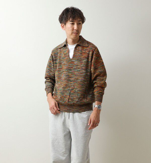 NOLLEY'S goodman「【COOHEM/コーヘン】鬼カスリ ポロ衿スキッパーPO 26AW」|ニット・セーター|