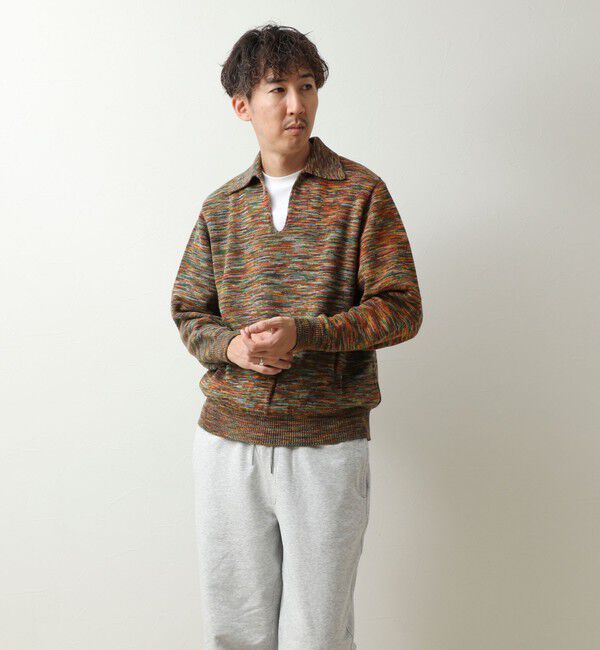 NOLLEY'S goodman「【COOHEM/コーヘン】鬼カスリ ポロ衿スキッパーPO 26AW」|ニット・セーター|